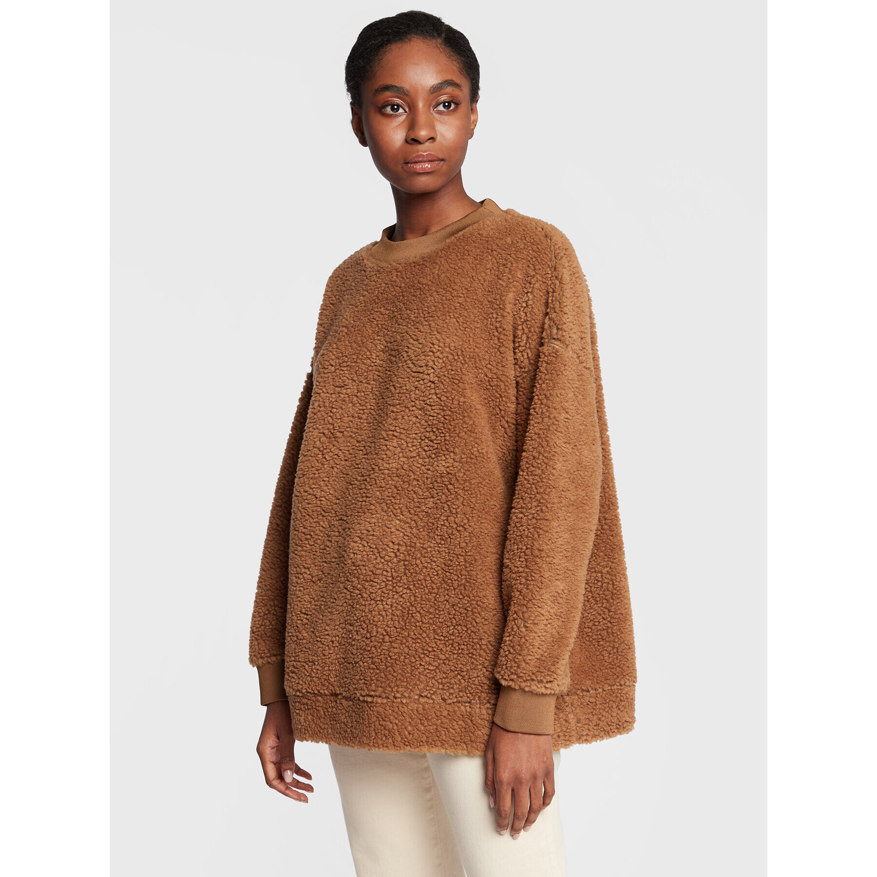 Weekend Max Mara Pulóver Ribera 59260323 Bézs Oversize - Pepit.hu