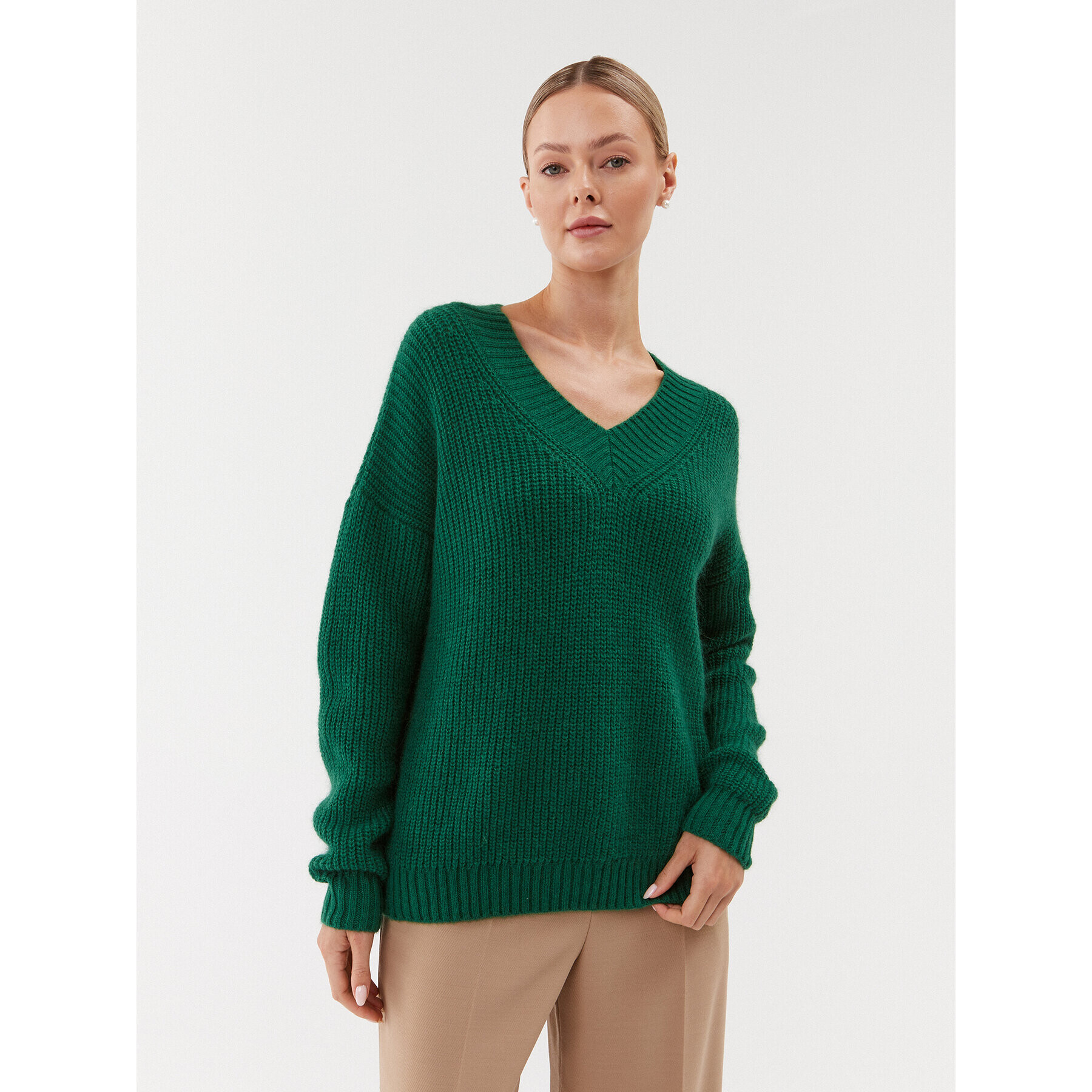 Weekend Max Mara Sweater Viaggio 23536621 Zöld Regular Fit - Pepit.hu