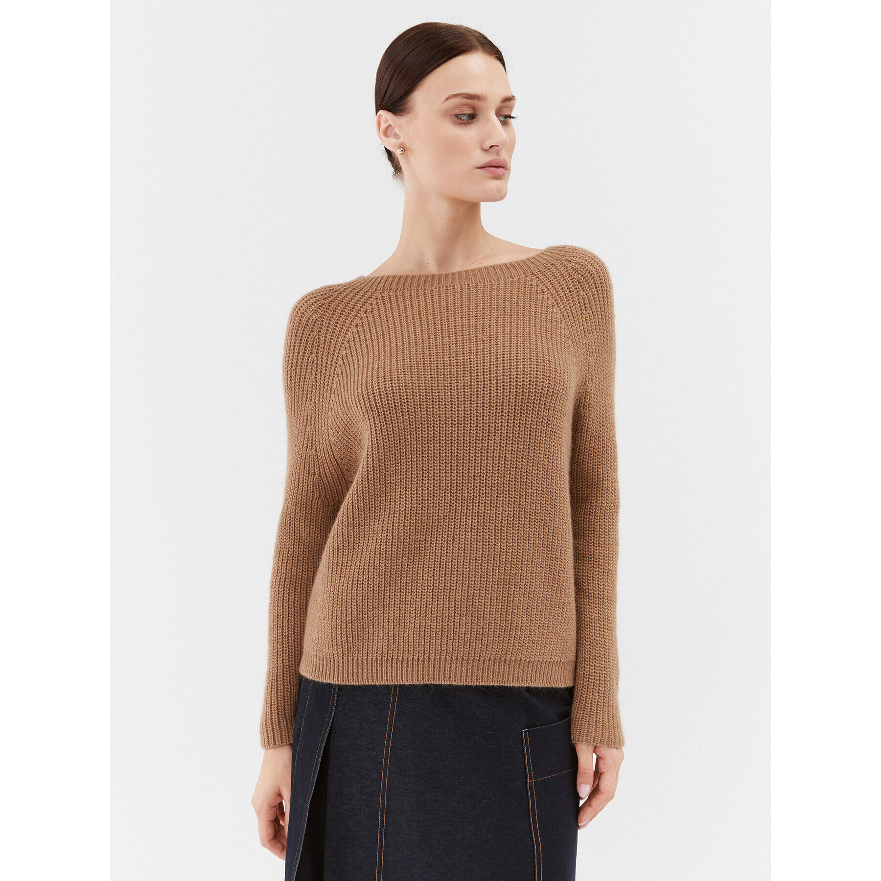 Weekend Max Mara Sweater Xeno 2353661133 Barna Regular Fit - Pepit.hu