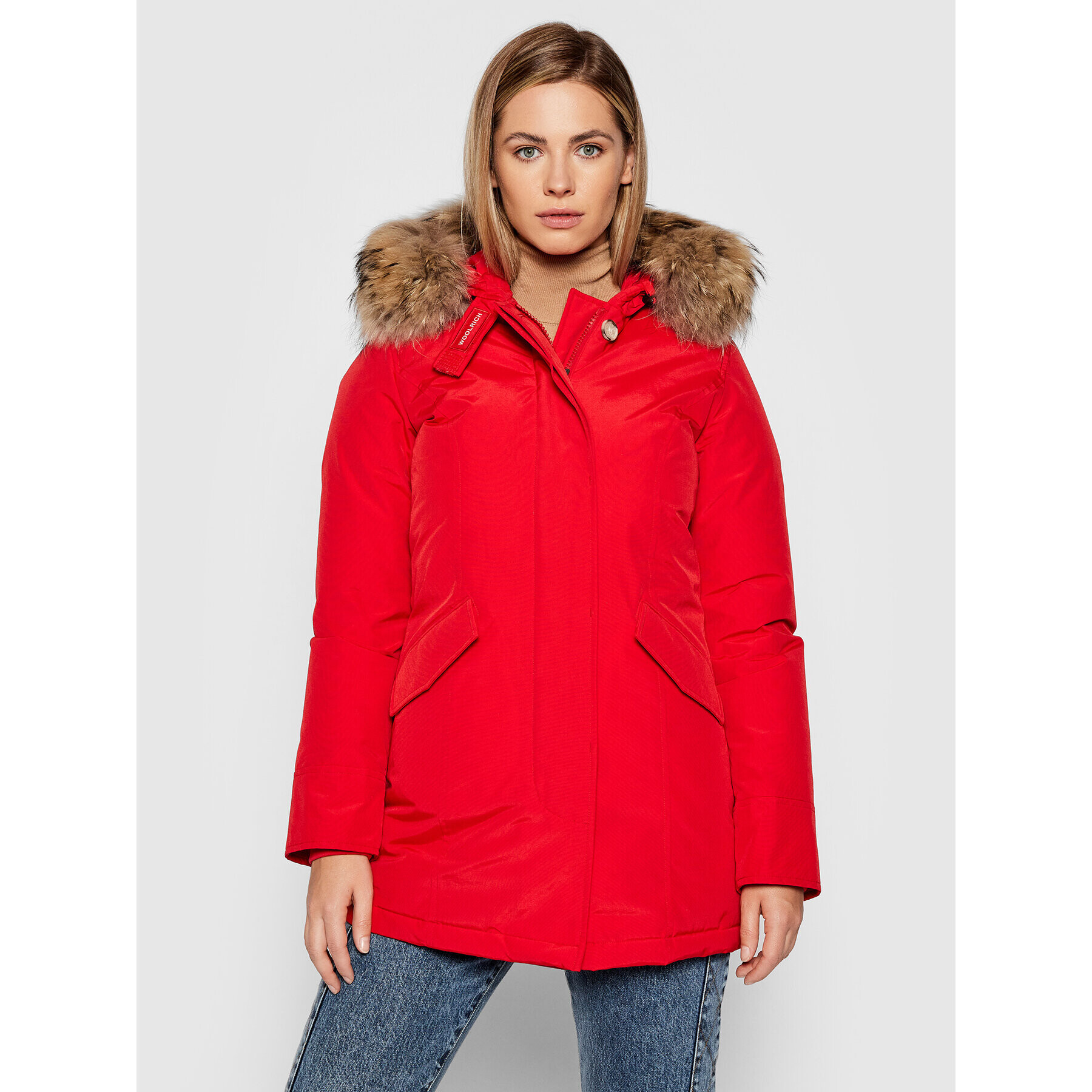 Woolrich Télikabát Arctic Raccoon CFWWOU0538FR UT0001 Piros Regular Fit - Pepit.hu