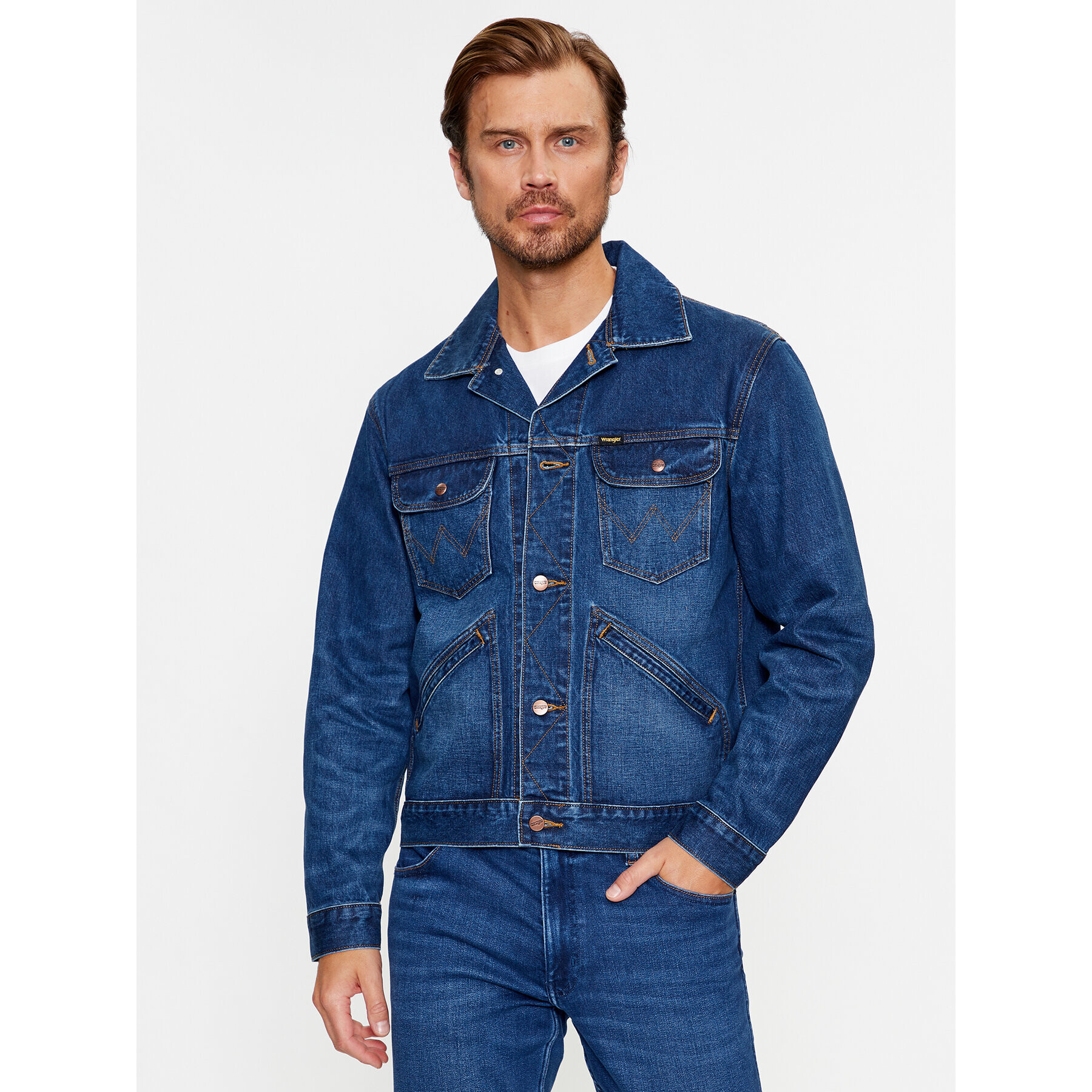 Wrangler Farmer kabát 124Mj 112341043 Kék Regular Fit - Pepit.hu