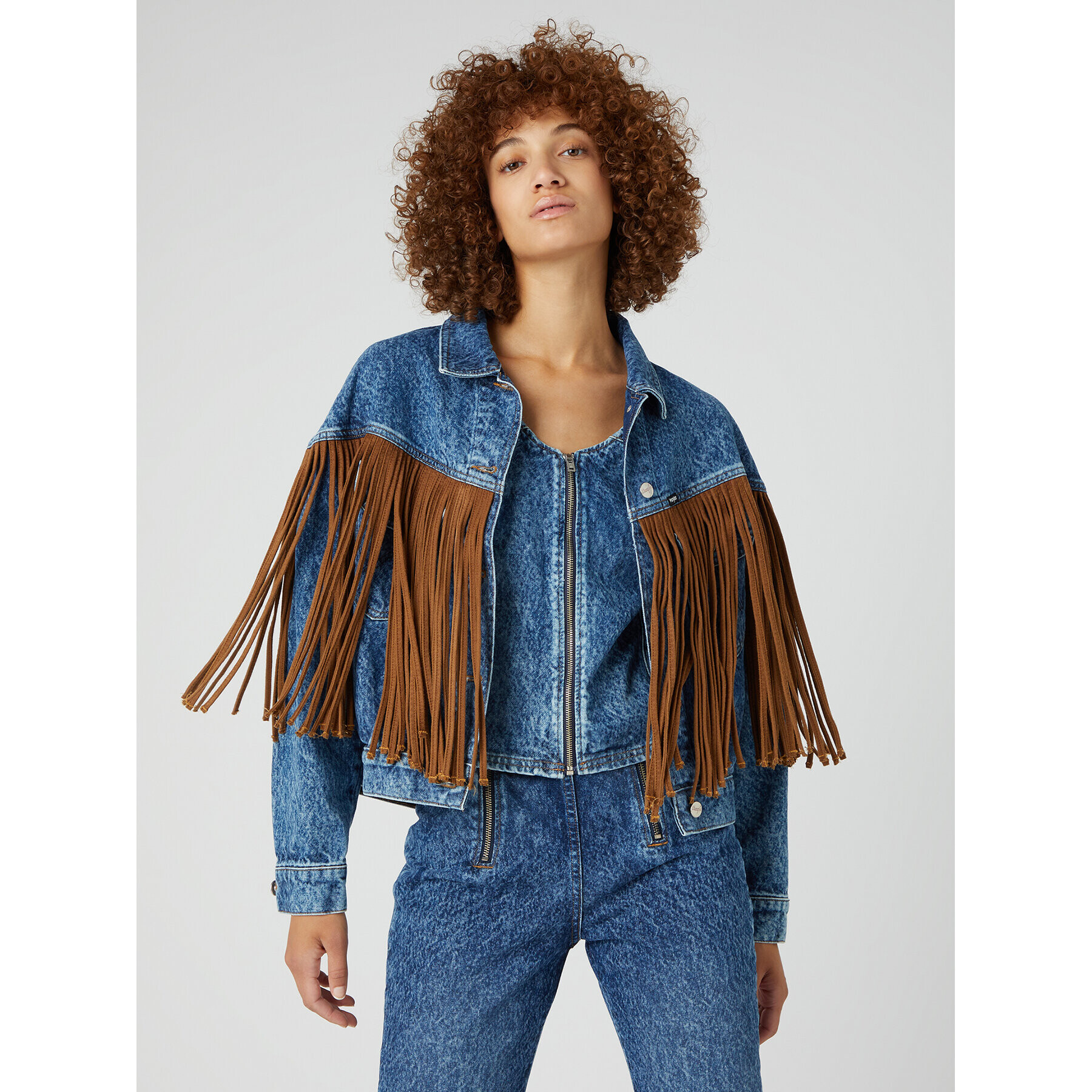 Wrangler Farmer kabát Cowboy Fringe W4FA96M27 112327084 Kék Regular Fit - Pepit.hu