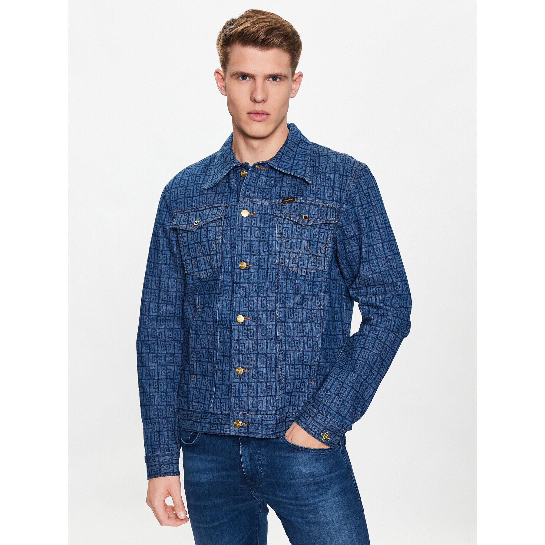 Wrangler Farmer kabát Cowboy W480CB31Y Kék Regular Fit - Pepit.hu