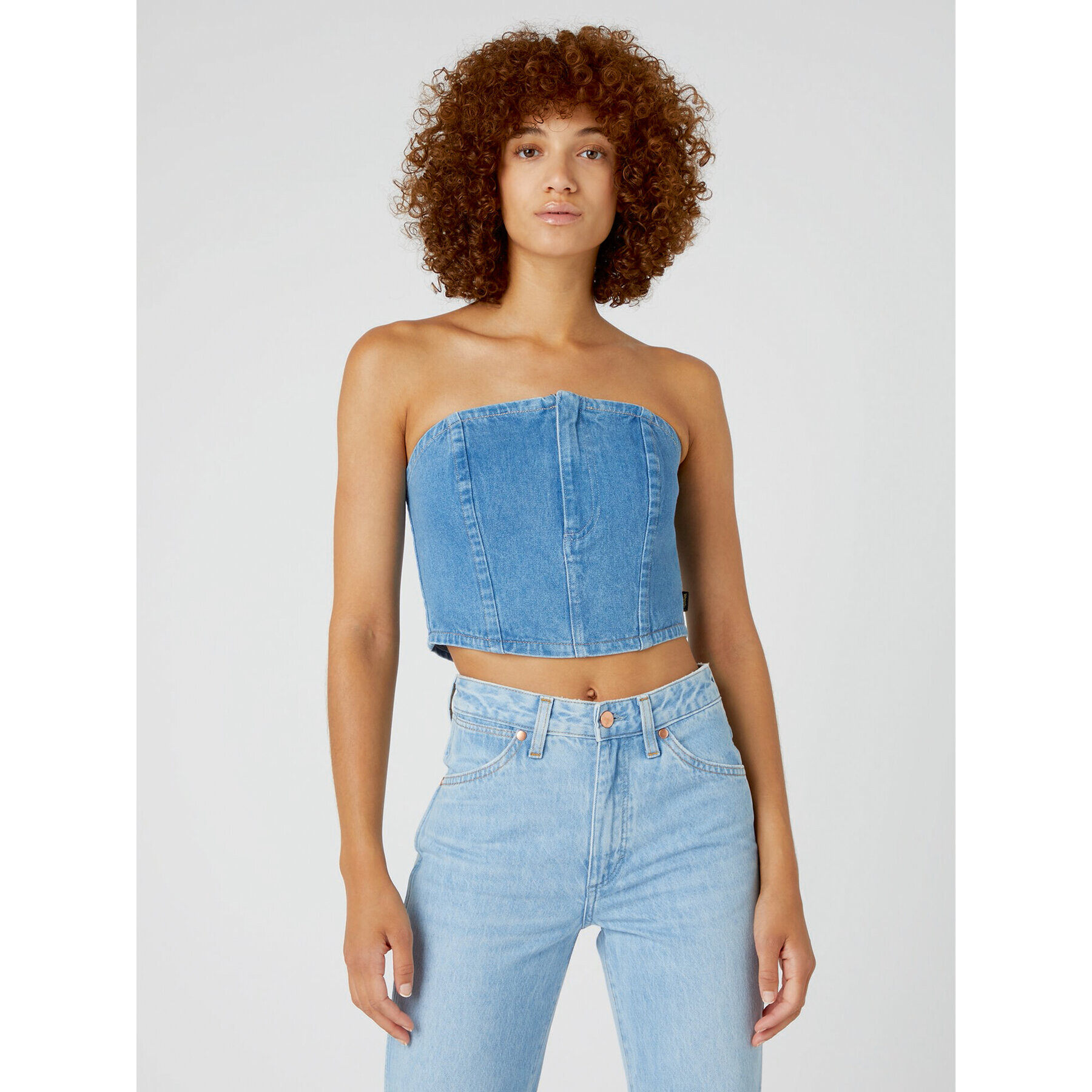 Wrangler Felső Bustier W4Z79639I 112332056 Kék Slim Fit - Pepit.hu