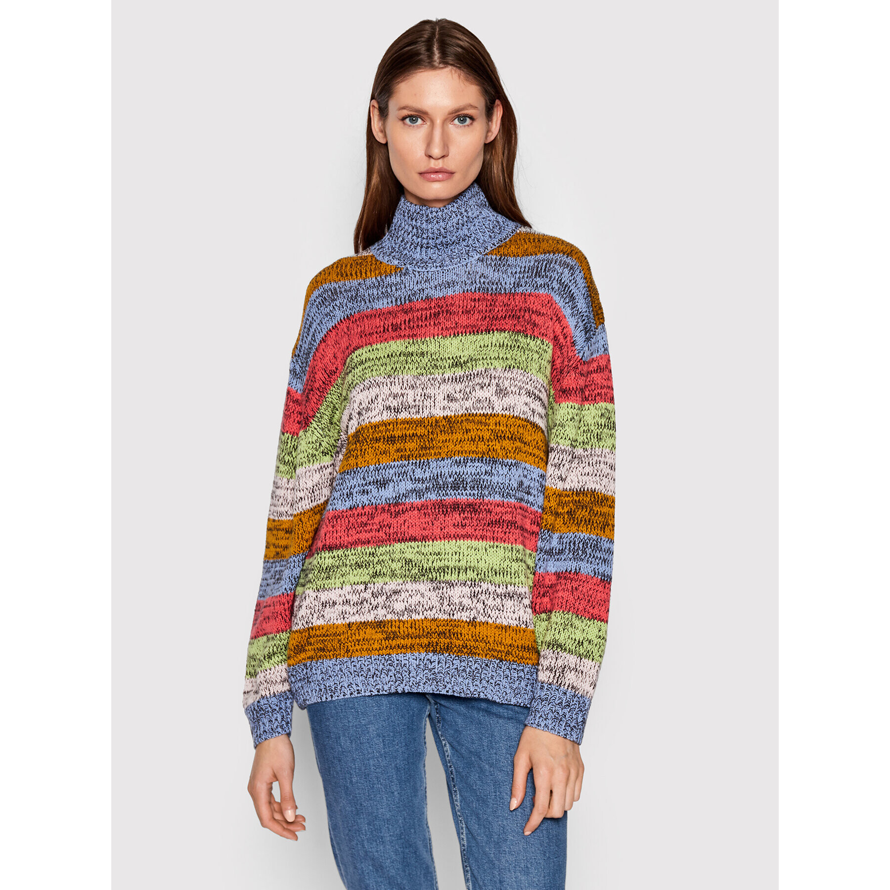 Wrangler Garbó Rainbow Knit W8P3PVXWG Színes Relaxed Fit - Pepit.hu