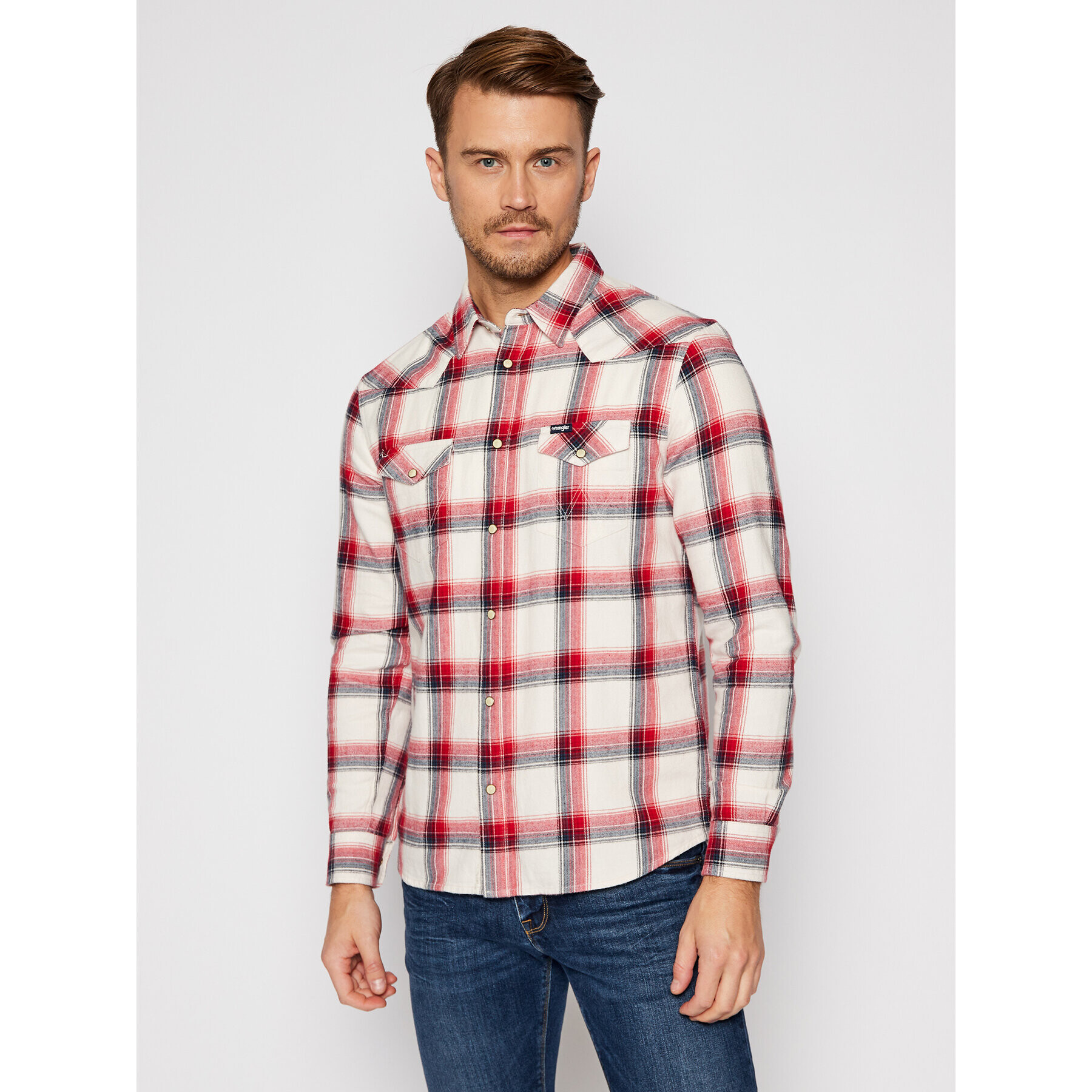 Wrangler Ing Ls Western W5A0T2XGI Színes Regular Fit - Pepit.hu