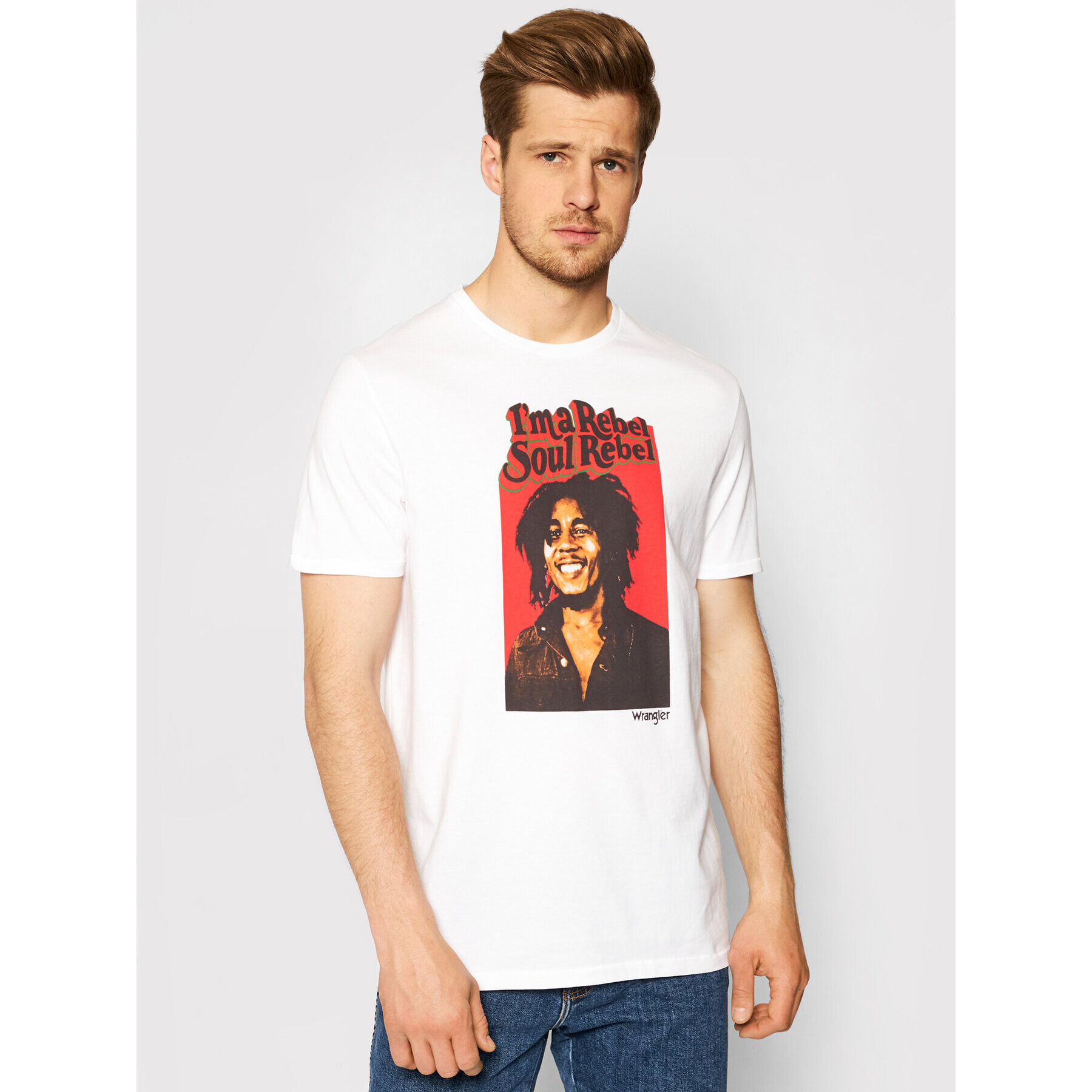 Wrangler Póló BOB MARLEY Soul Rebel W781EE989 Fehér Regular Fit - Pepit.hu