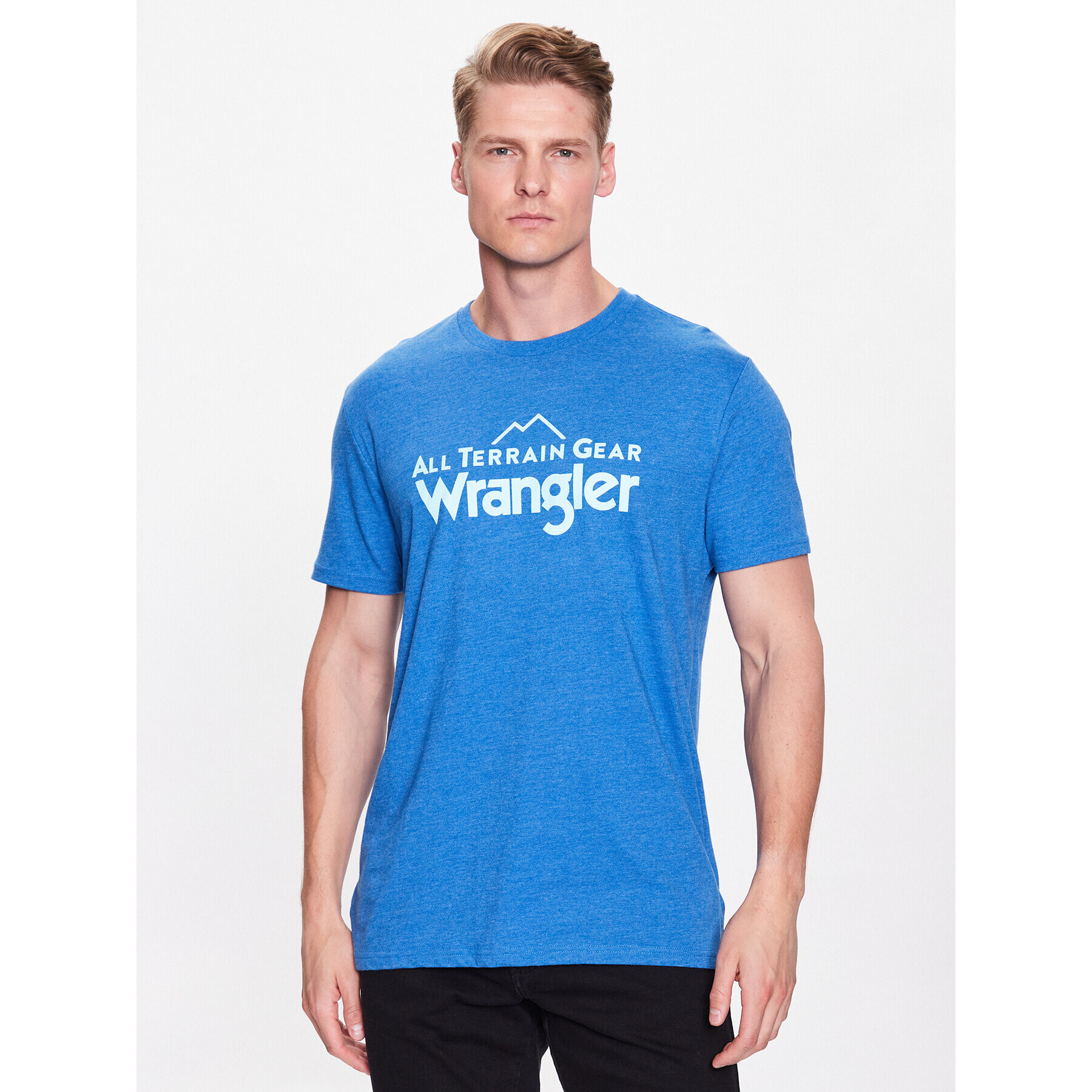 Wrangler Póló Logo Tee WC5FGE47G 112335672 Kék Regular Fit - Pepit.hu