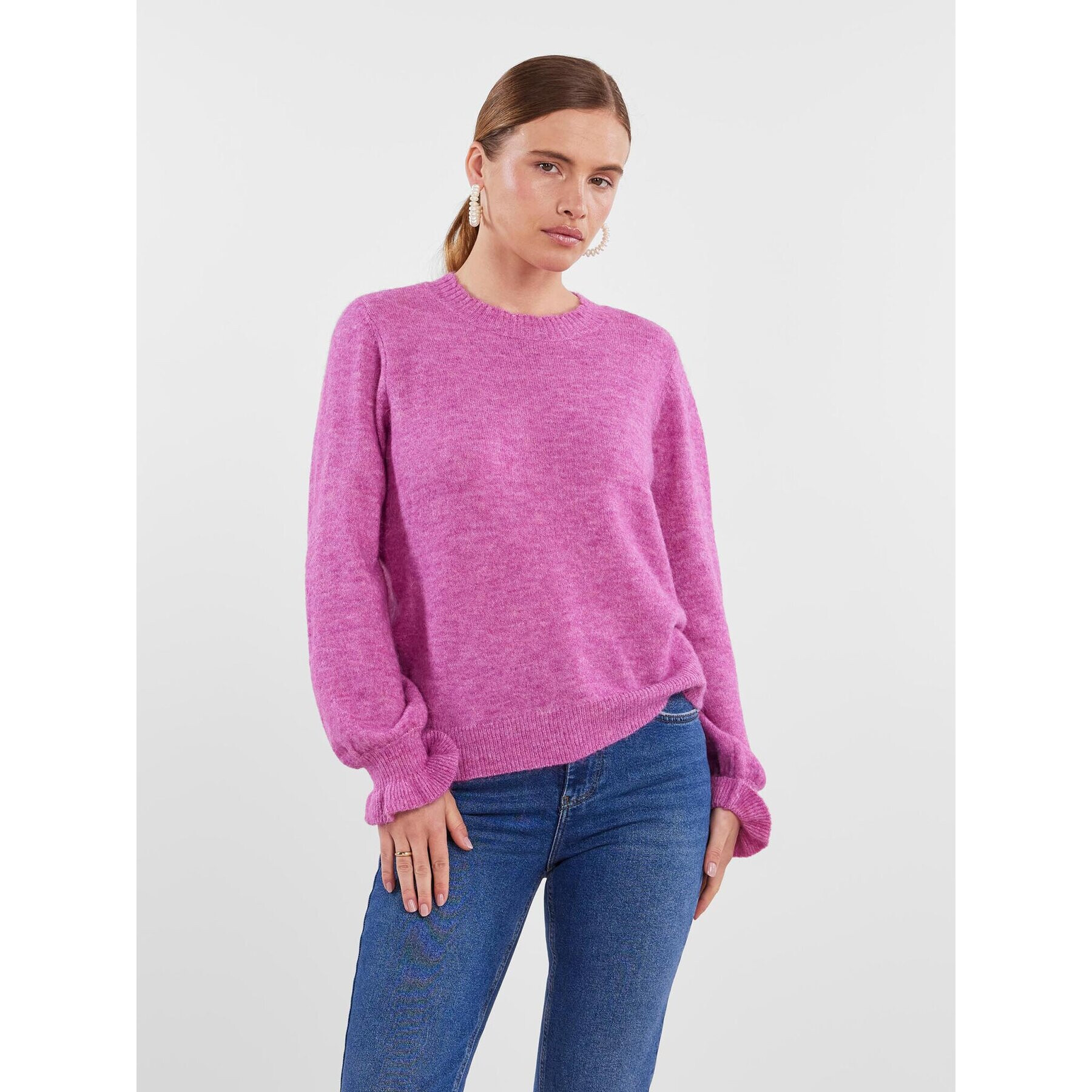 YAS Sweater 26030706 Rózsaszín Regular Fit - Pepit.hu