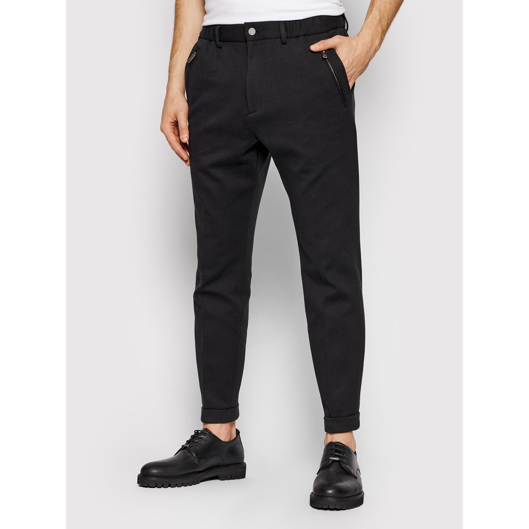 Young Poets Society Chinos Aleko 106625 Fekete Regular Fit - Pepit.hu