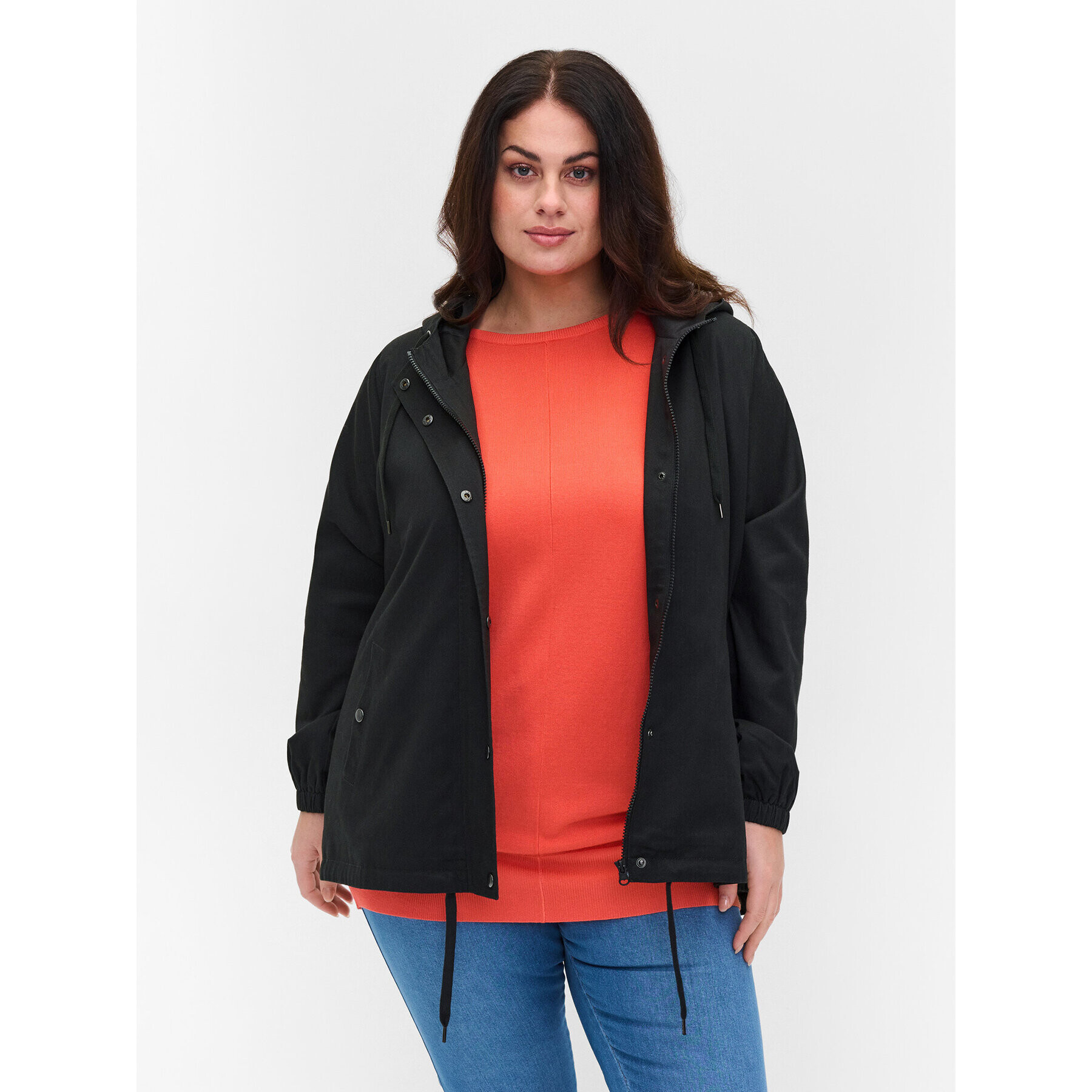 Zizzi Parka M52606C Fekete Regular Fit - Pepit.hu