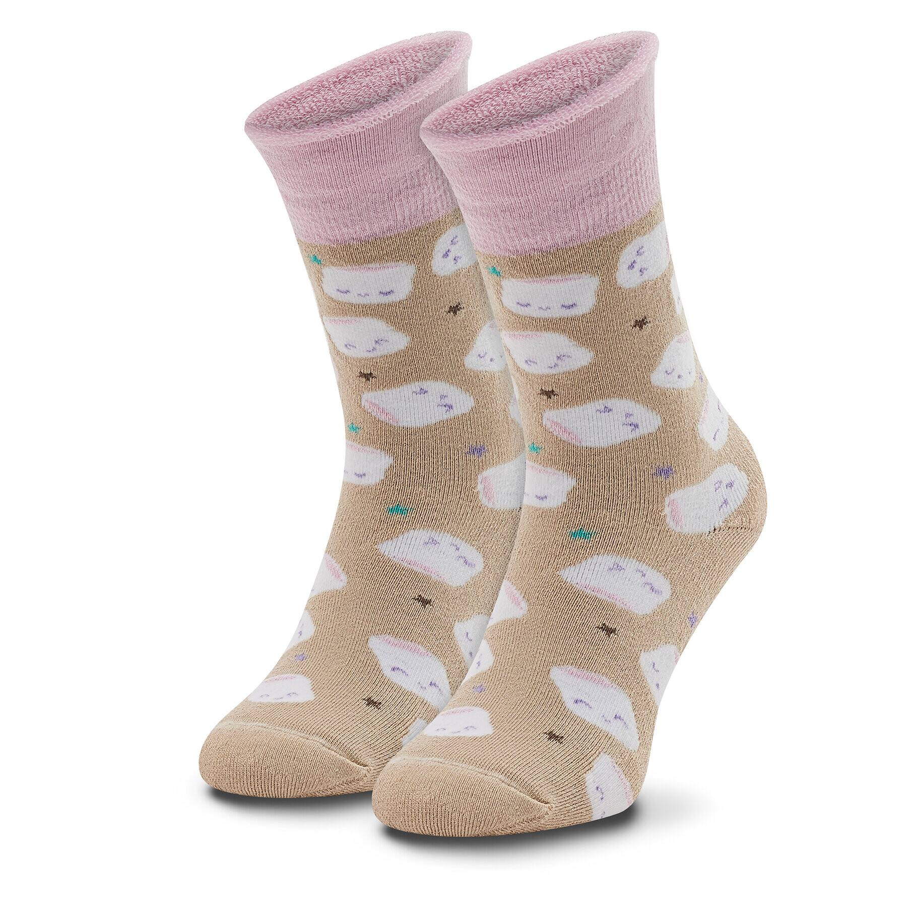 Zooksy Unisex Magasszárú Zokni Warm Winter Marshmallows Bézs - Pepit.hu